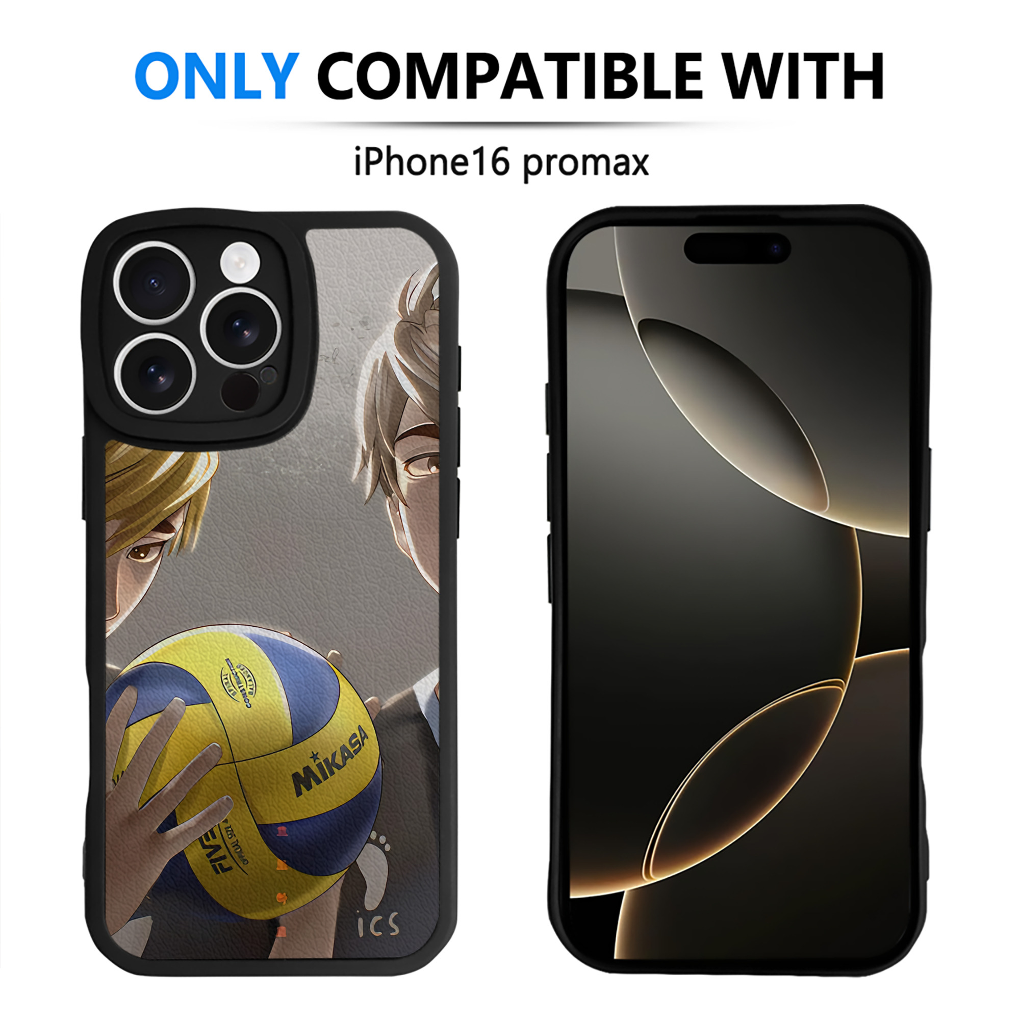 （画像用） ハイキュー!! Haikyu!! 【iPhone 16シリーズ対応】シリコンスマホケース（レザー調） 材質：シリコン